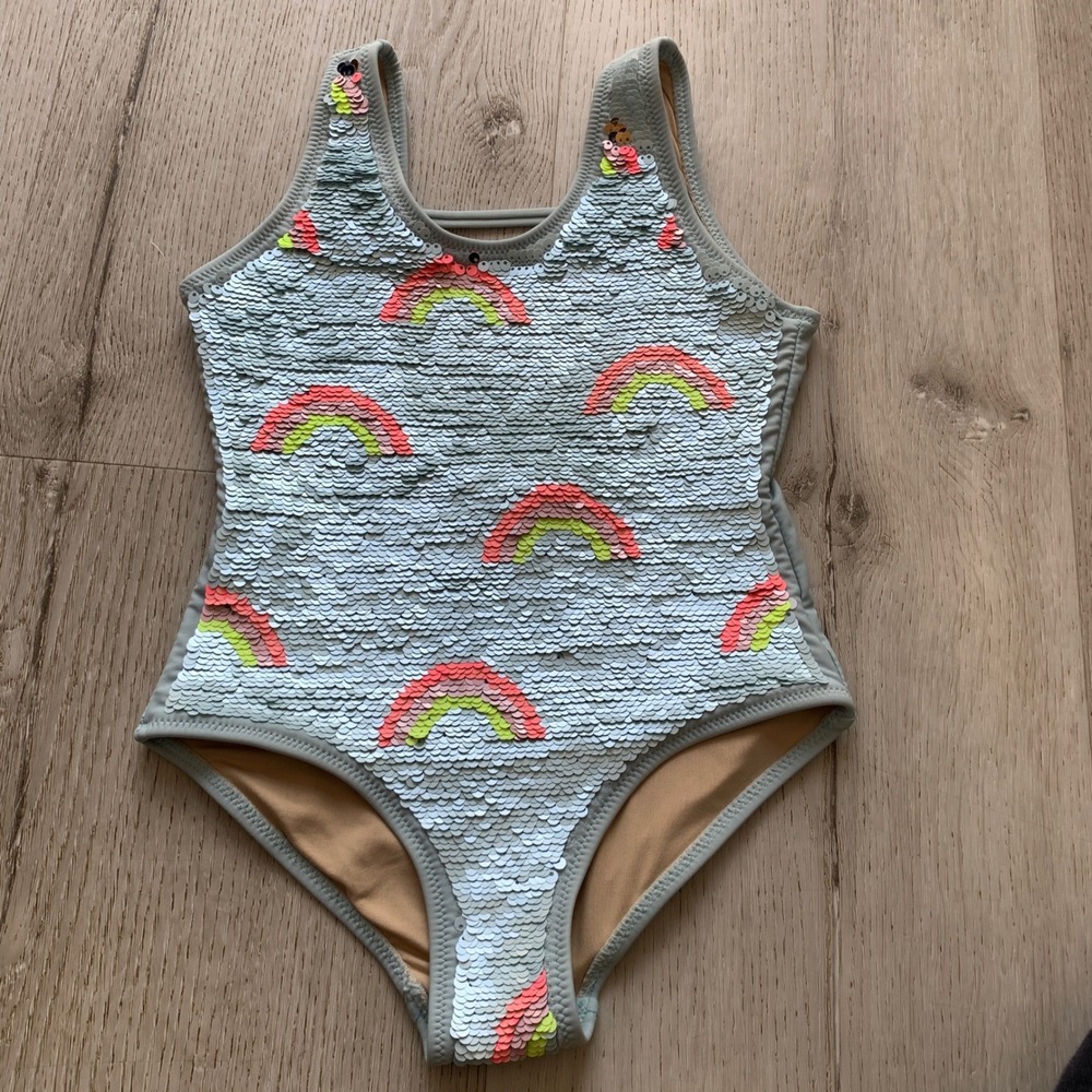 Shade Critters 3T Flippy Sequins Rainbow‎ Swimsuit summer spring bright